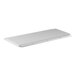 A white rectangular Cambro shelf kit with 5 solid shelves.