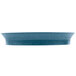 A blue rectangular polypropylene deli server with a white border.