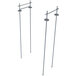 A pair of metal poles with round handles on each end.