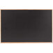 Aarco OC2436B 24 inch x 36 inch Black Solid Oak Wood Frame Slate Composition Chalkboard