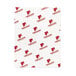 A Nekoosa white paper with red logos.