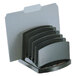 Officemate 22222 7 1/2 inch x 7 1/2 inch x 6 3/8 inch Black 6 Section Incline Plastic File Sorter