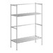 A Regency chrome wire shelving unit with four shelves.