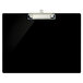 Officemate 83050 1/2 inch Capacity 8 1/2 inch x 11 inch Black Plastic Landscape Clipboard