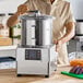 A Sammic KE-8V variable-speed 8.5 quart stainless steel batch bowl food processor with a 3 horsepower motor.
