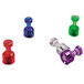 Officemate 92515 Assorted Translucent Push-Pin Magnets - 10/Pack