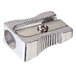 Officemate 30218 Metallic Silver Metal Manual Pencil Sharpener - 4/Pack