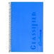 A blue spiral bound TOPS notebook with the word "classified" in white on the cover.