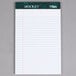 A close up of a TOPS Docket writing tablet with narrow ruled paper.
