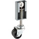 A Sammic 2 1/2" front wheel kit with a black and silver swivel caster.