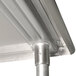 A white metal poly top work table with a metal undershelf.