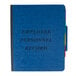 A blue Pendaflex folder with black text reading "Personnel" and "Fastener" on the cover.