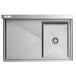 A Regency stainless steel sink with a left drainboard.