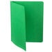 A green rectangular Oxford report cover with white edges.