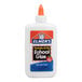 A bottle of Elmer's 7.625 fl. oz. white liquid school glue with an orange twist cap.