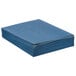 A stack of Oxford blue paper pocket folders.