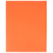 An orange rectangular Oxford paper pocket folder.