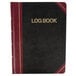 A black and red Boorum & Pease log book.