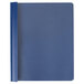 Oxford 58802 Premium Paper 8 1/2 inch x 11 inch Dark Blue Clear Front Report Cover with 3 Fasteners - 25/Box