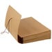 A brown Pendaflex expanding file with a flap and cord closure.