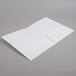 A white Oxford laminated paper pocket folder.