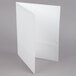 A white rectangular folder with two pockets.