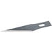 An X-Acto knife blade with a grey hole in the middle.