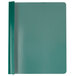 Oxford 58817 Premium Paper 8 1/2 inch x 11 inch Green Clear Front Report Cover with 3 Fasteners - 25/Box