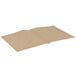 An open brown Oxford Earthwise paper pocket folder with white background.