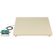 A white rectangular Cardinal Detecto industrial floor scale with a green digital display.