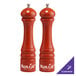 A Chef Specialties Butternut Orange pepper mill and salt mill set with white text.