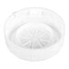A white unlined plastic milk bottle lid.