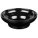 A black Thunder Group melamine salsa dish with a black rim.