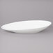 A white oval porcelain bowl.