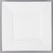 A white square plate with a white square edge.