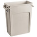 a white plastic bin with a lid