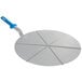 A white circular GI Metal pizza tray with six segments.