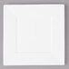 A white square Bon Chef bone china plate with a wide rim.