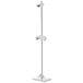 A GI Metal pizza peel rack with a marble base on a white stand.
