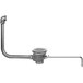 A Fisher chrome lever waste valve with a flat strainer and overflow pipe.