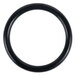 A black rubber o-ring with a black circle on a white background.