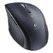 A Logitech M705 Marathon black wireless laser mouse.
