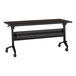 Mayline 1872TLDCM Flip-N-Go 18 inch x 72 inch Laminated Rectangular Mocha Seminar Table Top
