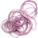 A group of sliced onion rings arranged in a circle.
