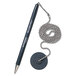 MMF Industries 28904 Secure-A-Pen Black Ink Medium Point Ballpoint Counter Pen with Chain, Base, and Antimicrobial Protection
