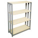 Linea Italia TR735OAT Trento Oatmeal 3 Shelf Woodgrain Laminate Bookcase - 31 1/2 inch x 11 5/8 inch x 43 1/4 inch