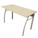 Linea Italia TR733OAT Trento Oatmeal / Gray Rectangular Desk - 47 1/4 inch x 23 5/8 inch x 29 1/2 inch