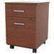 Linea Italia SV752CH Seven Series 16 1/2 inch x 19 3/4 inch x 23 5/8 inch Cherry Mobile File Pedestal Cabinet