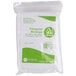 a plastic bag with a white and green bandage
