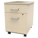 Linea Italia TR752OAT Trento 16 1/2 inch x 19 3/4 inch x 23 5/8 inch Oatmeal Mobile File Pedestal Cabinet